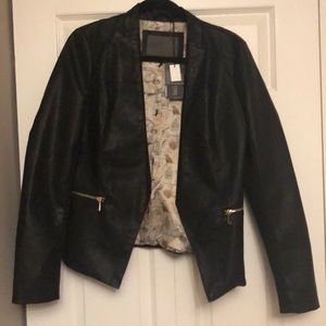 Black Faux Leather Jacket